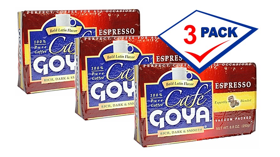 Goya Coffee Espresso 8.8 oz. Pack of 3.
